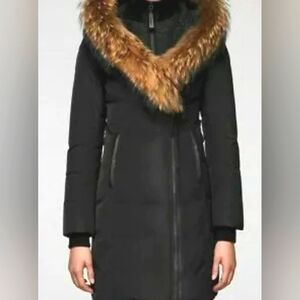 Mackage KAY Down Coat Natural Fur Collar Black XS